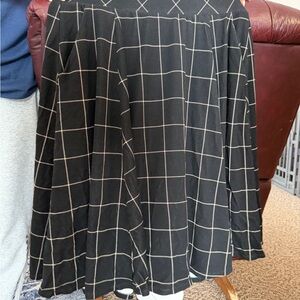 Torrid Black and Cream Diamond Pattern Skirt